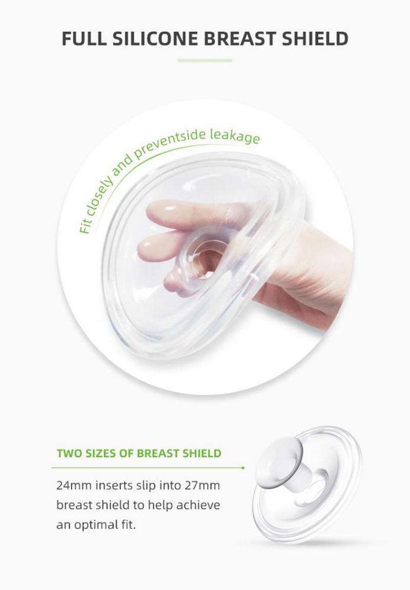 trend design food grade hands free reusable wearable milk collection cup breast pump accessories6