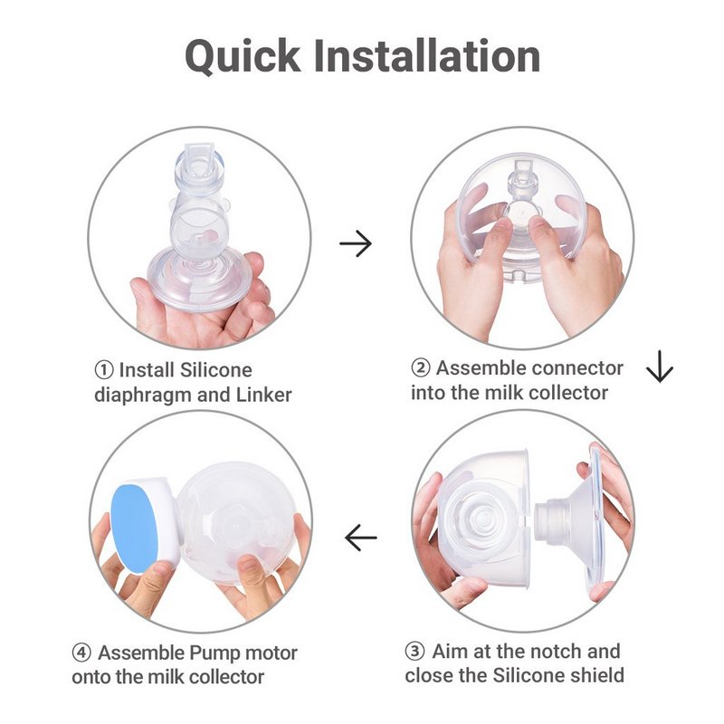 usb rechargeable breast pumps hands free portable milk extractor wearable electric breast pump 4